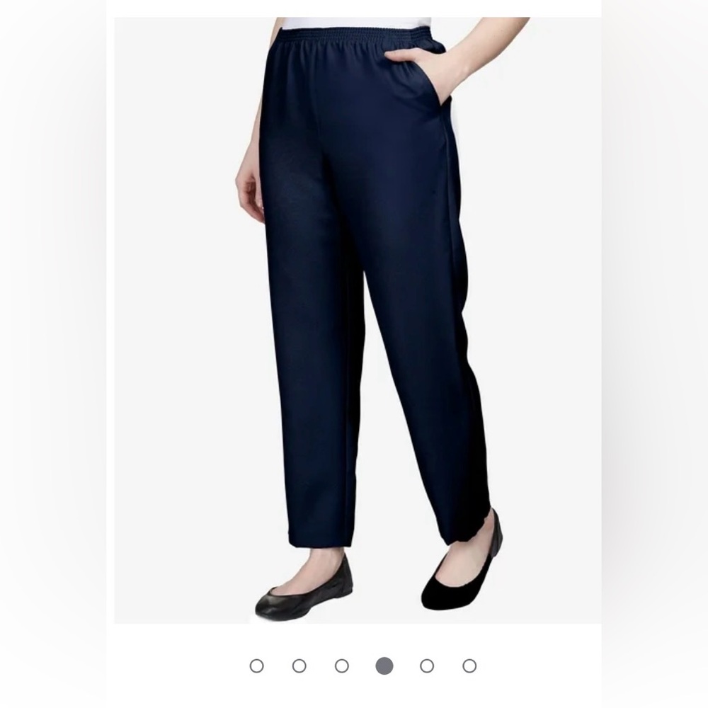 J.Jill trousers elastic waistband front slant pockets black size small linen